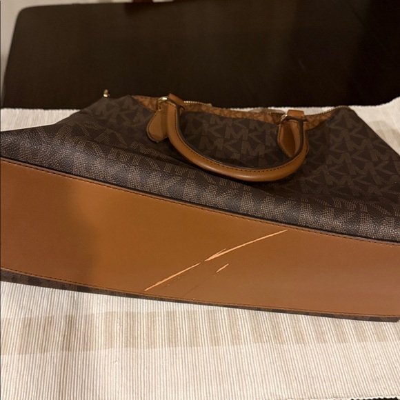 Michael Kors Brown and Tan Satchel